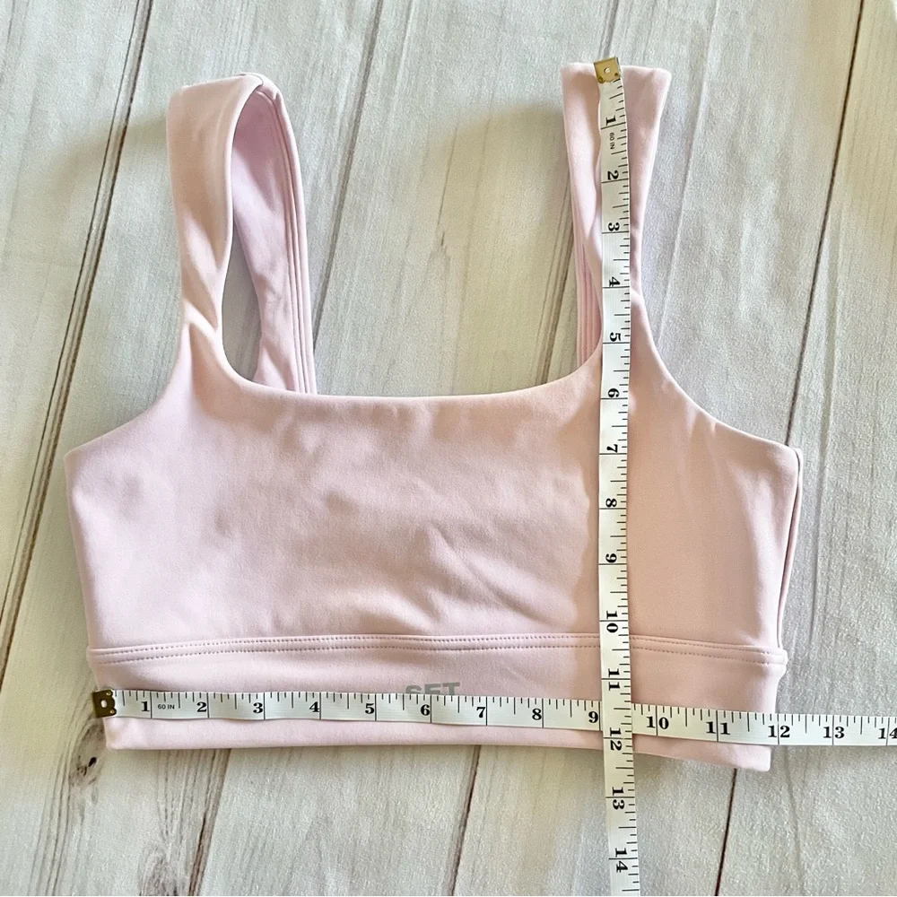 SET ACTIVE Luxform Sports Bra & Biker Shorts Workout Set Women’s M Pink - Picture 8 of 10